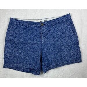 Old Navy Pixie Shorts Coral Jellyfish Pattern Blue Size 8